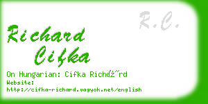 richard cifka business card